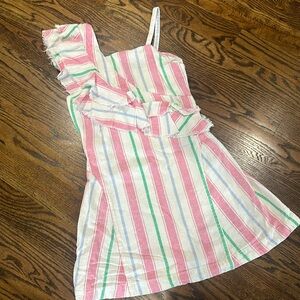 Habitual Girl One Shoulder Linen Dress